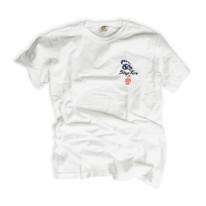 Adult Tee Heavyweight Cotton (White) - ST USA Flag Logo