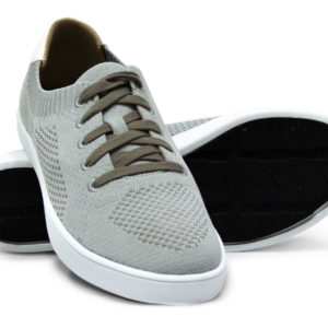 Grey Gray Tan Brown Woven Sneakers with Tire Tread Soles