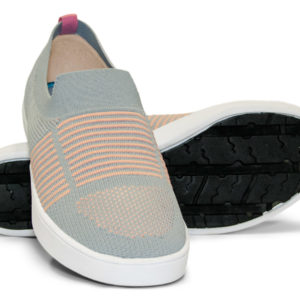 Woven Sneaker Slip On Gray Grey Pink