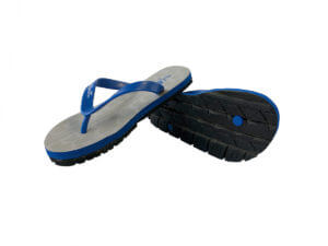 Men's Cool Gray and Blue Graphic Tread Flip Flops