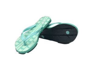 Mint and Turquoise Green Flip Flop with Tread Graphic