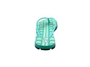 Mint and Turquoise Green Flip Flop with Tread Graphic