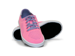 Woven Sneakers with Tire Tread Pink Purple