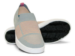 Woven Sneaker Slip On Gray Grey Pink